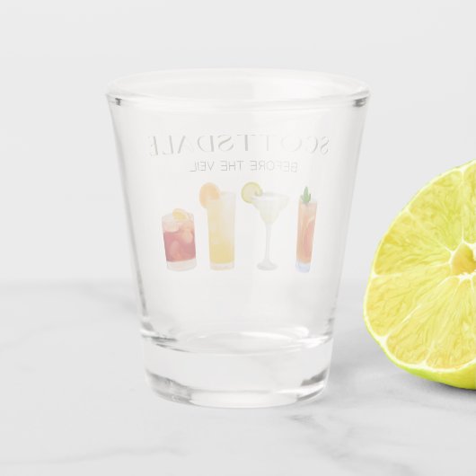 Scottsdale Bachelorette Party Shot Glass Shot Glas (Achterkant)