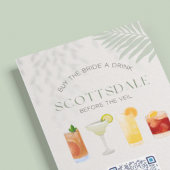 Scottsdale Bachelorette Party Venmo QR Code Kaart Plaatskaartje