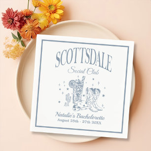 Scottsdale Bachelorette Party Zwart Papier Servet