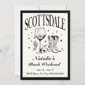 Scottsdale Bachelorette Sociale Cocktail Route Kaart (Voorkant)