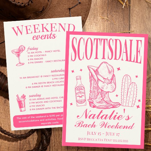 Scottsdale Bachelorette Sociale Cocktail Route Kaart