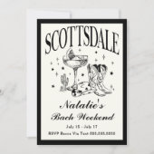 Scottsdale Bachelorette Sociale Cocktail Route Kaart (Voorkant)