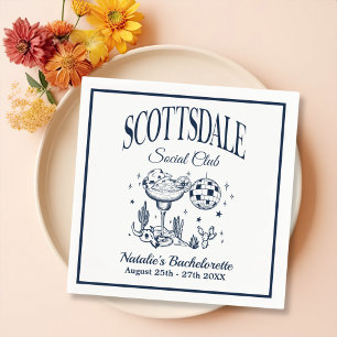 Scottsdale vrijgezellenfeest vintage grijze papier servet