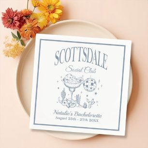 Scottsdale vrijgezellenfeest vintage zwart papier servet