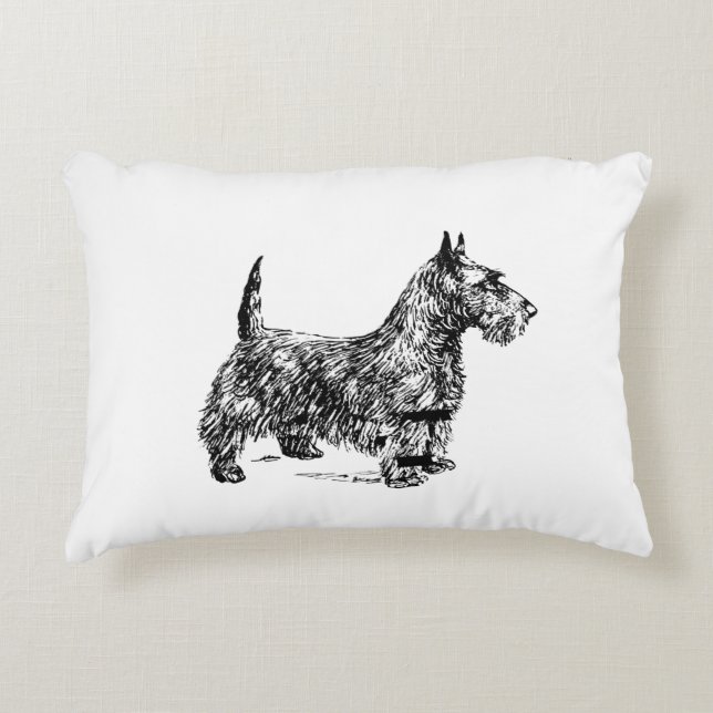 Scotty Dog Accent PIllow Kussen (Voorkant)