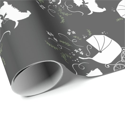 Scotty Dog-Baby shower Cadeaupapier (Rol Hoek)