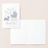 Scotty Dog Baby shower Puppy Scottish Terrier Gray Folie Kaarten (Display)