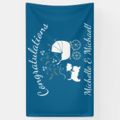 Scotty Dog Baby shower Scottish Terrier Blue Spandoek (Verticaal)