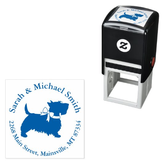 Scotty dog-Baby shower Zelfinktende Stempel (In situ)