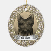 Scotty Dog Loving Memory-sieraad Keramisch Ornament (Links)