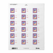 Scotty Dog Schotse Terrier Kerstmis Groet Label (Full Sheet)