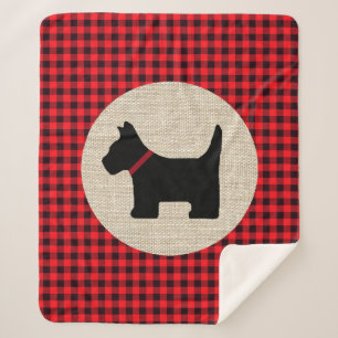 Scotty Dog Sherpa Blanket Sherpa Deken