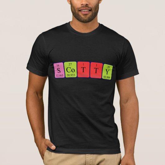 Scotty periodiek table name shirt (Voorkant)
