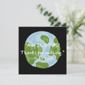 SCOTUS Merci pour rien Earth Quote Carte Plat (Debout devant)