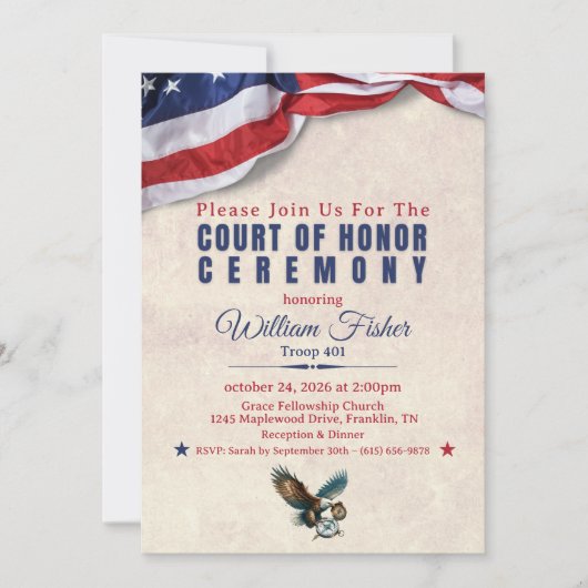 Scout Achievement Ceremony Invitation Kaart (Voorkant)