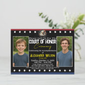 Scout Achievement Ceremony Invitation with Photos (Debout devant)