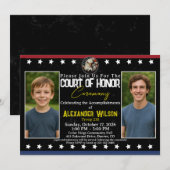 Scout Achievement Ceremony Invitation with Photos (Devant / Derrière)