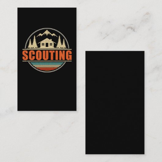 Scout Adventure Natuur Lover Forest Camper Visitekaartje (Voorkant / Achterkant)