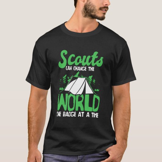 Scout Badge Uniform Nature Wilderness Scouting T-shirt (Voorkant)