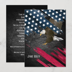 Scout Ceremonie Kale Adelaar op Vlag Kaart