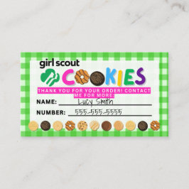 Scout Cookie Reorder Visitekaartje