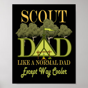 Scout Dad Leader Camping Scouting voor mannen Vade Poster