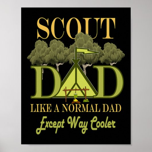 Scout Dad Leader Camping Scouting voor mannen Vade Poster (Voorkant)