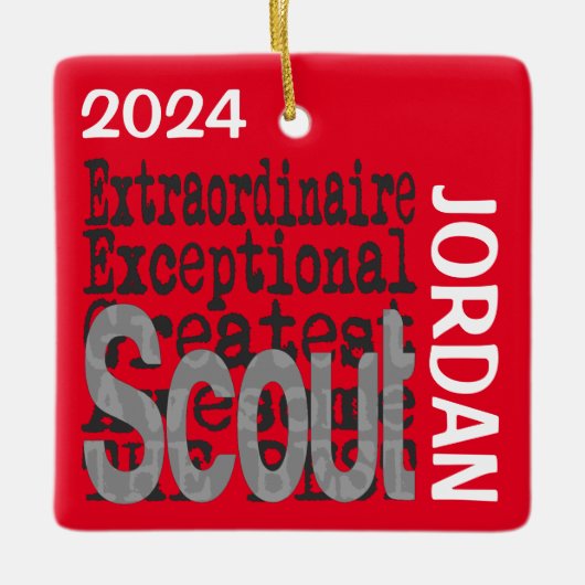 Scout Extraordinaire CUSTOM Keramisch Ornament (Voorkant)