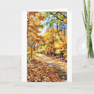 Scout Lake Park in herfst Computer waterverf   Kaart