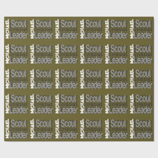 Scout Leader Extraordinaire CUSTOM Cadeaupapier (Zoom)