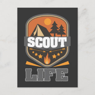 Scout Life Camping Scouting Leader Forest Adventur Briefkaart