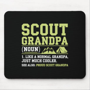 Scout Opa Grappig Kamperen Wandelen Berg Cadeau Muismat
