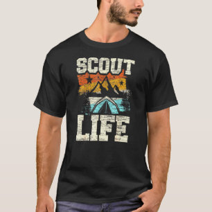 Scout T-shirt Life Camping Tent Bonfire Firewood C