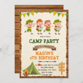 Scout wervingskamp thema uitnodiging (Voorkant / Achterkant)