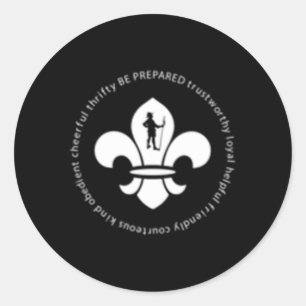 Scout wetten embleem voor scouts voor en ronde sticker