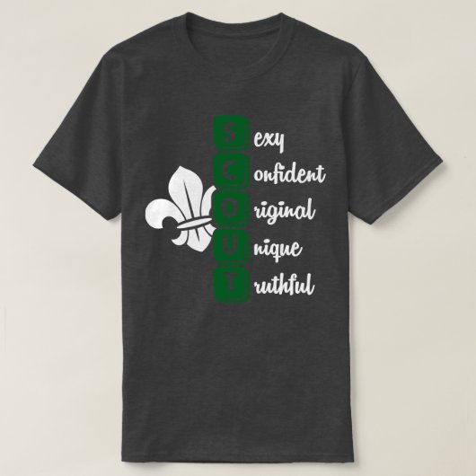 SCOUT wit 1 T-shirt (Design voorkant)