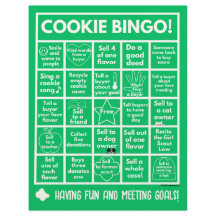 Scouting - Cookie Booth Bingo op briefhoofd