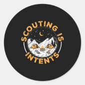 Scouting Is Intents Scout Funny Camng Ronde Sticker (Voorkant)