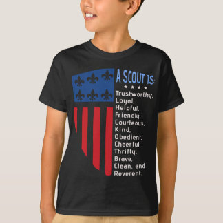 Scouting Law, US America Flag Scouting law Gift T-shirt