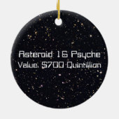 Scouting Mission to Asteroid 16 Psyche Keramisch Ornament (Achterkant)