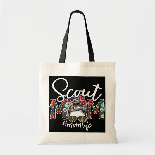 Scouting Scout Ma Life Messy Bun Hair Moeder's Tote Bag (Voorkant)