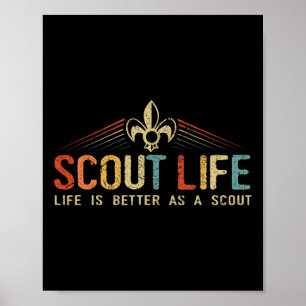 Scoutleven en het leven is beter als scout vintage poster