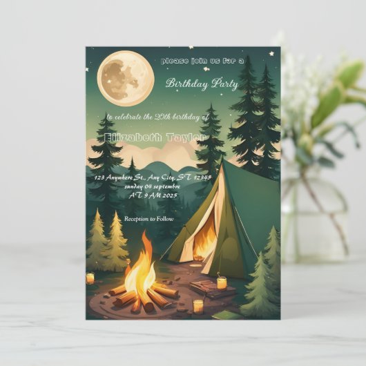 scouts Fête de camping invitation (Debout devant)