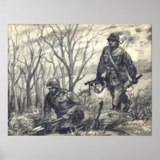 Scouts graven in poster