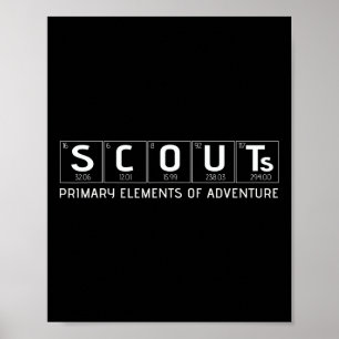 Scouts Primaire Elementen Van Avontuur Wetenschap Poster