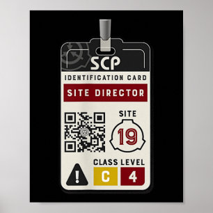 SCP Site Director ID Badge Kostuum Poster