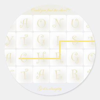 scrabberchrist ronde sticker