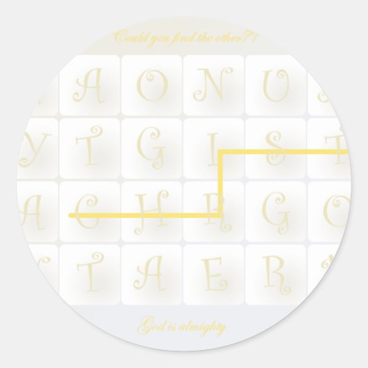 scrabberchrist ronde sticker (Voorkant)