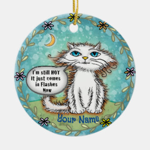 Scraggles Kat Opvliegers Keramisch Ornament
