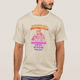 Scramblers Motorfiets Prestatie Kleurrijke T-Shirt